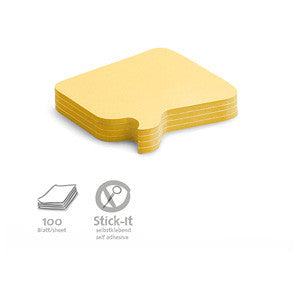 100 Stick-It Bubble Cards, yellow